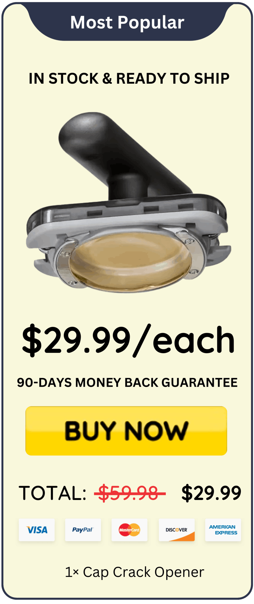 Cap Crack Opener offer price 